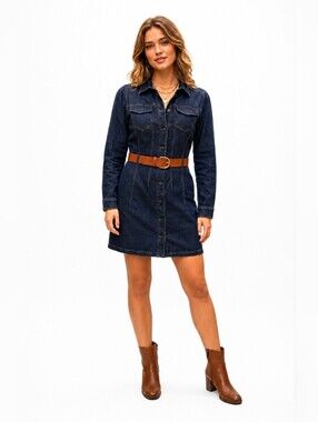 Marc Cain Dark Denim Shirt Dress